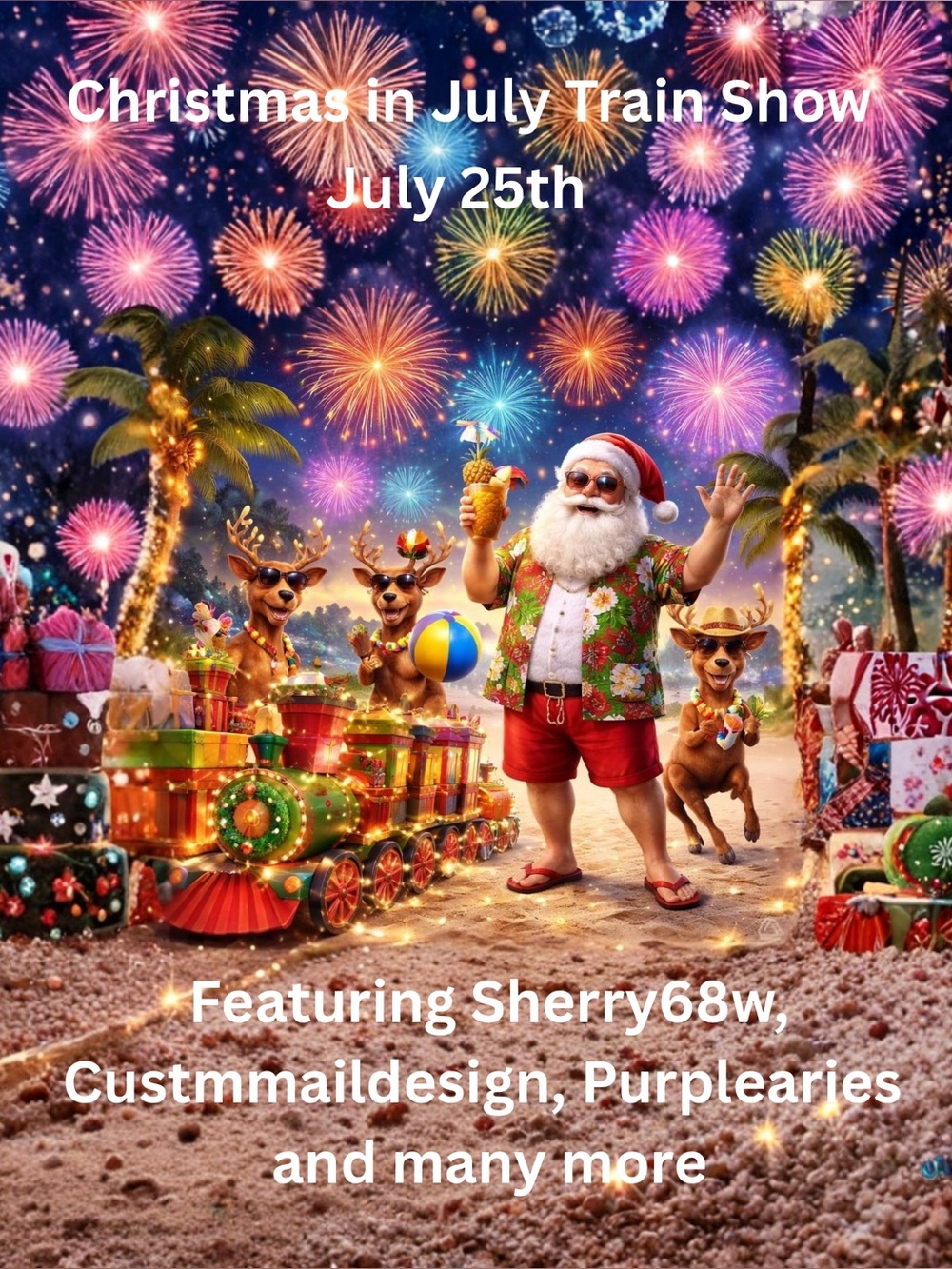 CHRISTMAS IN JULY TRAIN SHOW. JULY 25th